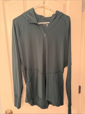 Offline Teal Hooded Full-Zip Utility Jacket